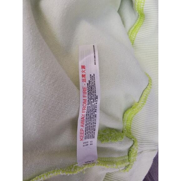 Free People FP Movement Crop Sweater Top Sz XS Short Sleeves Ribbed Yellow Green - Picture 9 of 9